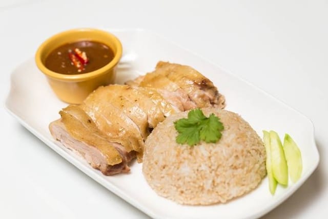 Steamed Hainanese Chicken.
